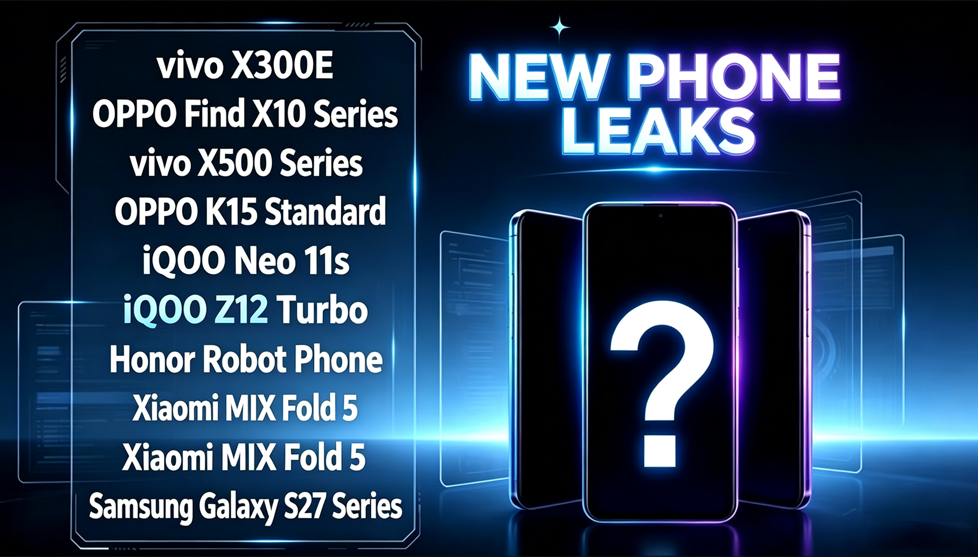 New Flagship Leaks Vol.2 (H2 2026): Snapdragon 8 Elite Gen6, Dimensity 9600, Dual 200MP, 14000mAh Huge Battery & Big Foldables-HeadTechPro